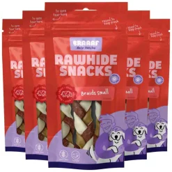 Snacks<Braaaf 5x Twister Vlecht Hondensnack Klein 12 cm 80 gr