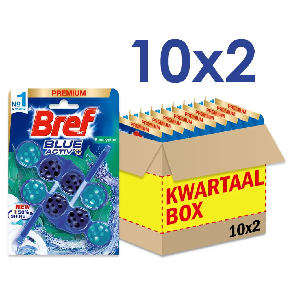 Toiletartikelen<Bref 10x Toiletblok Blue Activ Eucalyptus 2 stuks