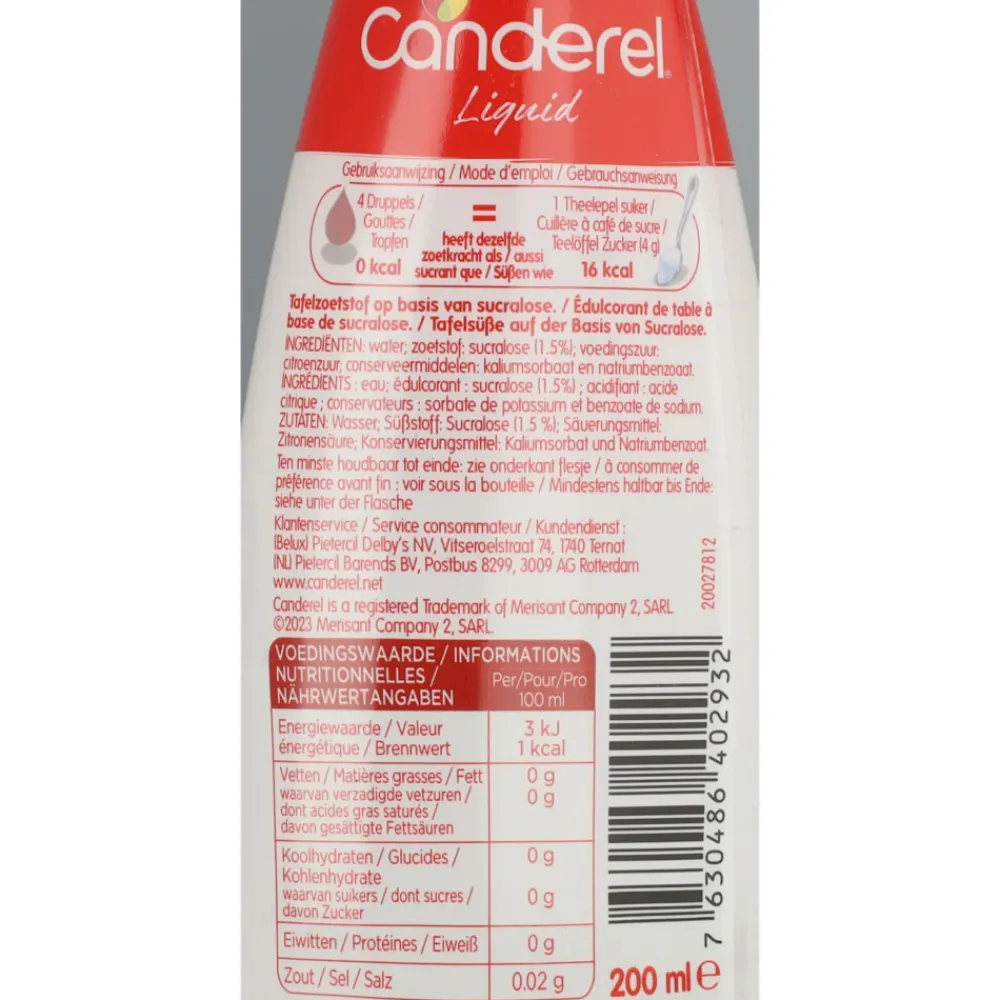 3x Liquid 200 ml^Canderel Clearance