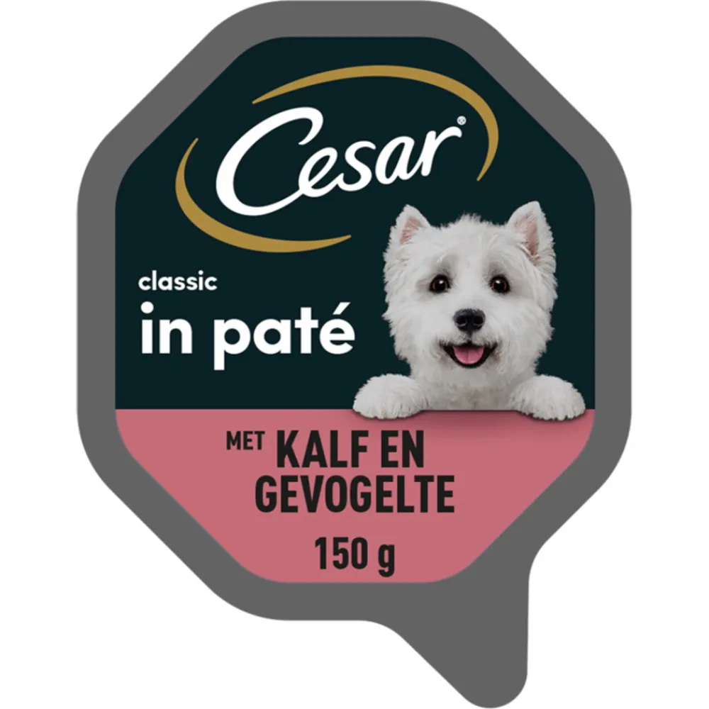 Hondenvoer<Cesar 14x Classic Paté Kalf - Gevogelte 150 gr