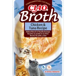 12x Broth Kattensnack Chicken & Tuna 40 gr^Ciao Hot