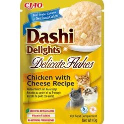 Kattenvoer<Ciao 12x Dashi Delights Delicate Flakes Kattenvoer Nat Chicken & Cheese 40 gr