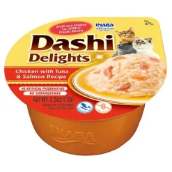 Hot 6x Dashi Delights Kattenvoer Nat Chicken & Tuna & Salmon 70 gr Kattenvoer