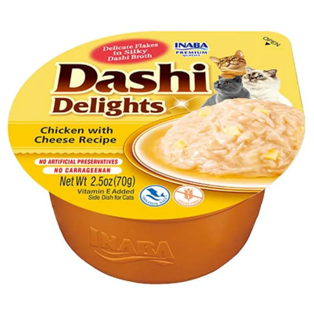 Hot 6x Dashi Delights Kattenvoer Nat Chicken & Cheese 70 gr Kattenvoer