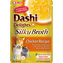 12x Dashi Delights Silky Broth Kattenvoer Nat Chicken 40 gr^Ciao Best