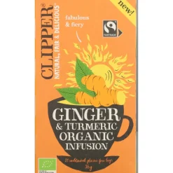 3x Thee Ginger & Tumeric 20 stuks^Clipper New