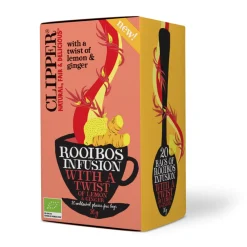 3x Thee Rooibos Twist Ginger Lemon 20 stuks^Clipper New