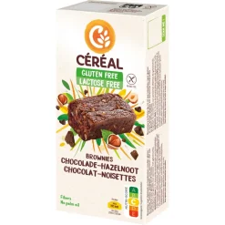Glutenvrij|Lactosevrij<Céréal 4x Brownies Chocolade en Hazelnoot 150 gr