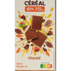 Chocolade<Céréal 12x Chocoladetablet Praline 100 gr