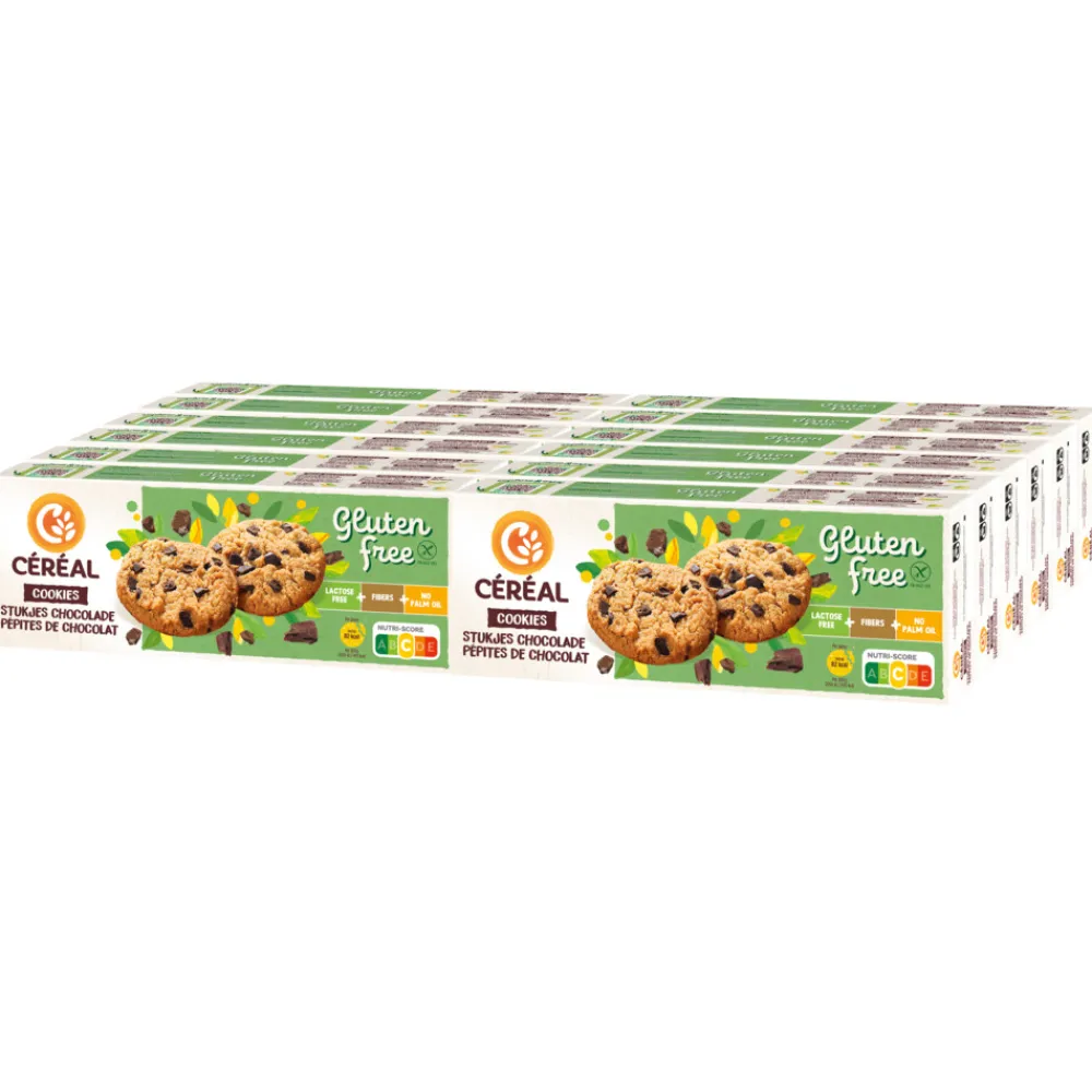 6x Cookies met stukjes Chocolade Glutenvrij en Lactosevrij 150 gr^Céréal Outlet