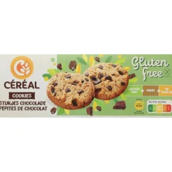 6x Cookies met stukjes Chocolade Glutenvrij en Lactosevrij 150 gr^Céréal Outlet