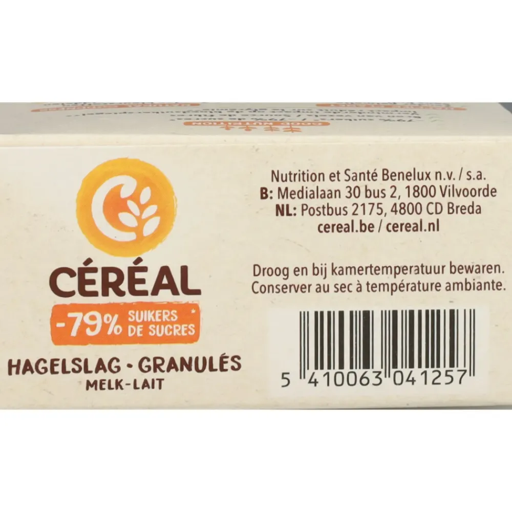 Beleg<Céréal 9x Hageslag Melk 200 gr