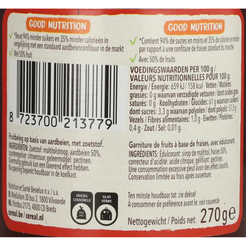 3x Jam Aardbeien 270 gr^Céréal