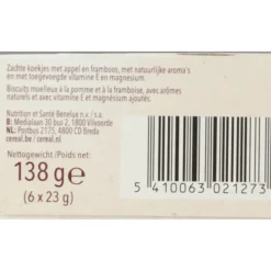 12x Koekjes Appel-Framboos 138 gr Koek