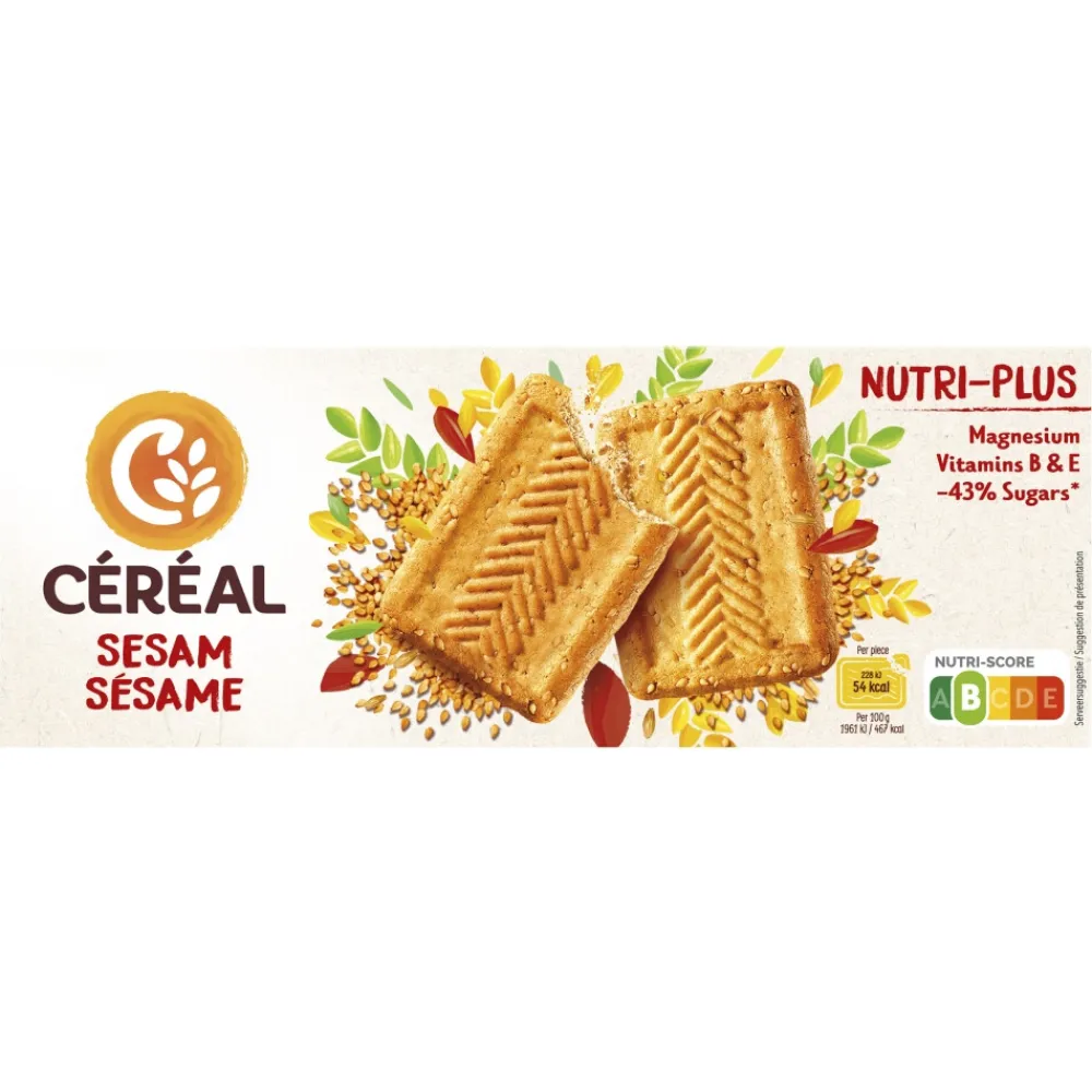 Koek<Céréal 3x Koekjes Sesam 230 gr