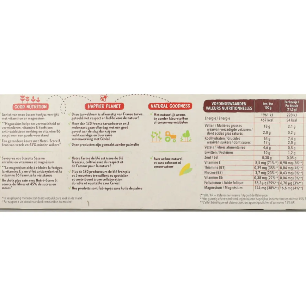Koek<Céréal 3x Koekjes Sesam 230 gr