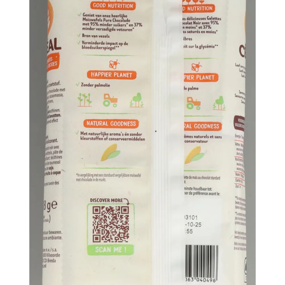 Brood & Crackers<Céréal 14x Maiswafel Puur 108 gr