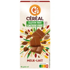 Glutenvrij|Lactosevrij<Céréal 5x Melkchocolade Glutenvrij en Lactosevrij 100 gr