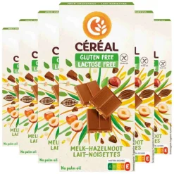 Outlet 5x Melkchocolade Tablet met Hazelnoot 100 gr Chocolade