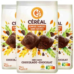 Snacks<Céréal 3x Mini Cakes Chocolade 196 gr