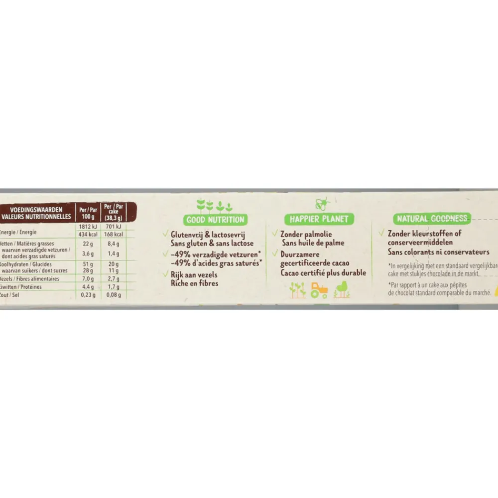 Glutenvrij|Lactosevrij<Céréal 6x Mini Cakes met stukjes Chocolade Glutenvrij en Lactosevrij 230 gr