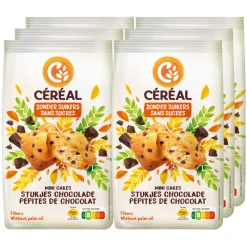 Snacks|Snacks & Tussendoortjes<Céréal 6x Mini Cakes Stukjes Chocolade 196 gr