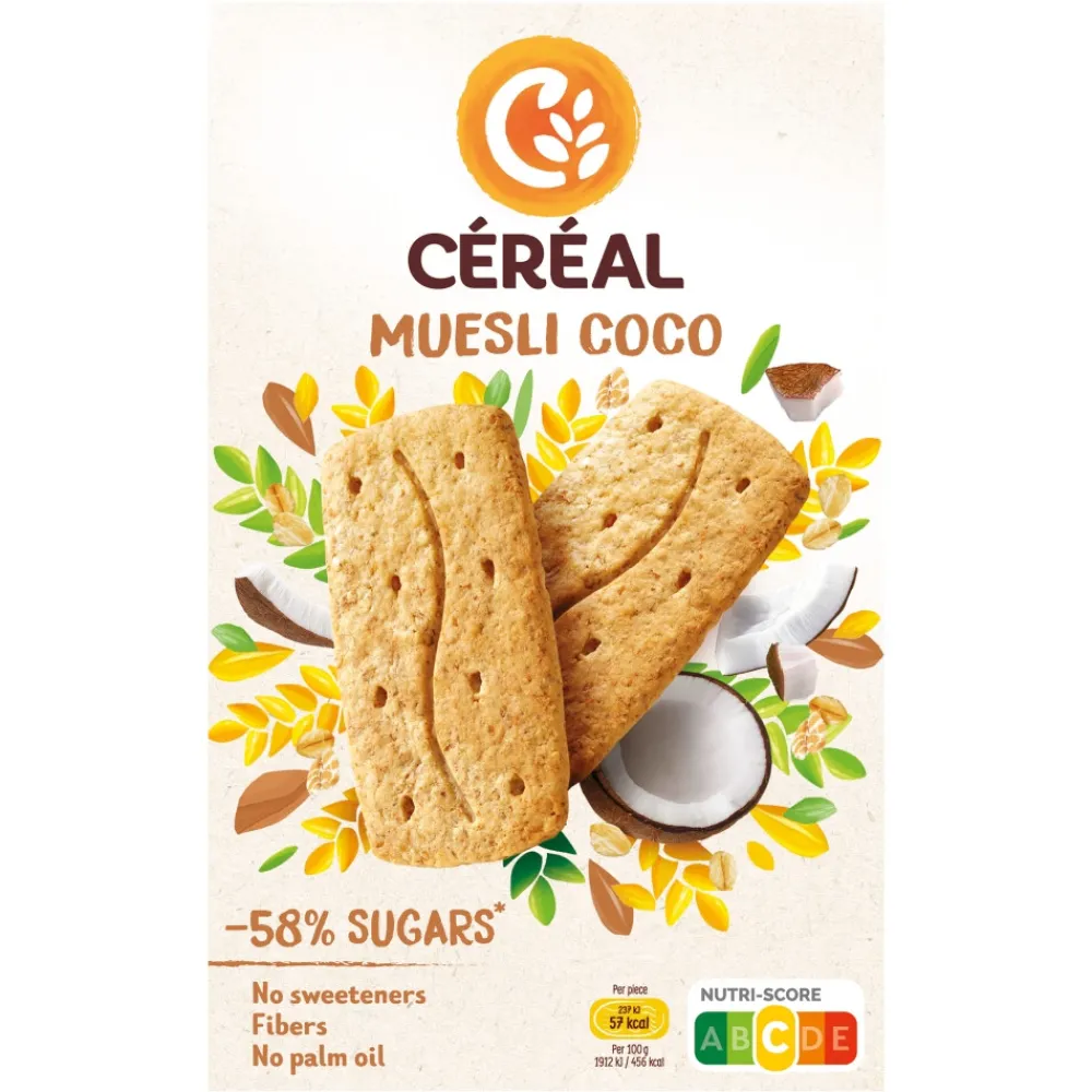 Koek<Céréal 3x Muesli en Kokos Koeken 200 gr