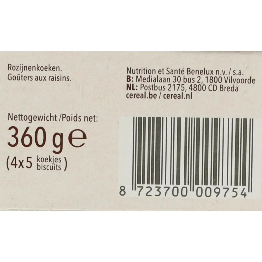 Outlet 3x Rozijnenkoeken 360 gr Koek