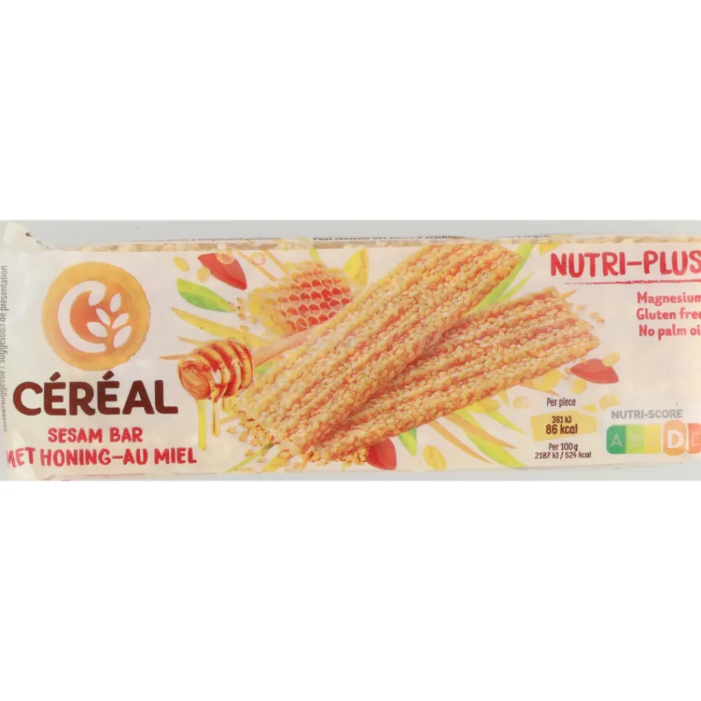 Glutenvrij|Lactosevrij<Céréal 12x Sesambar met Honing 50 gr