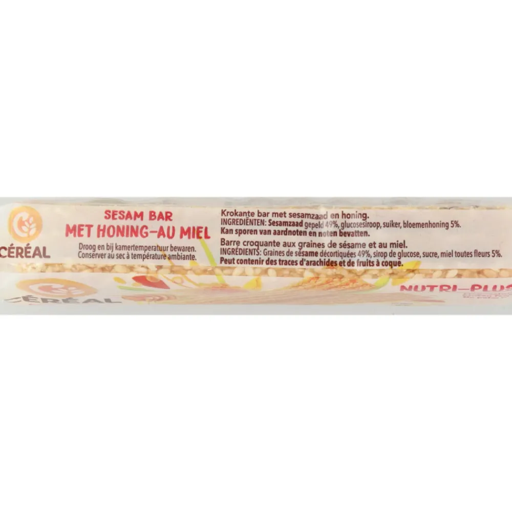 Glutenvrij|Lactosevrij<Céréal 12x Sesambar met Honing 50 gr
