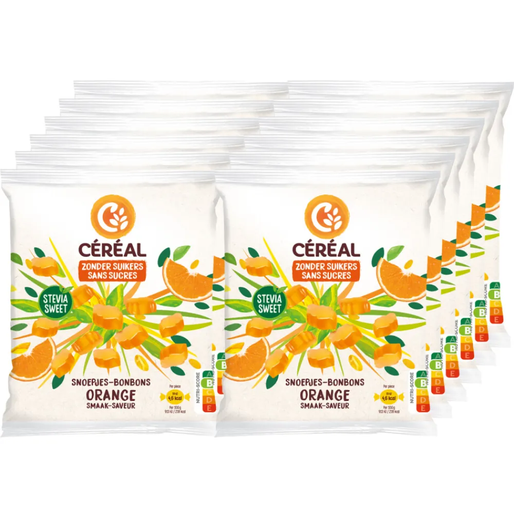 Snoep<Céréal 12x Snoepjes Sinaasappel 120 gr