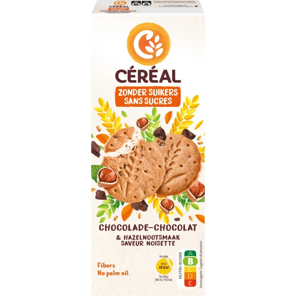 Hot 3x Zandkoek Hazelnoot Chocolade 132 gr Koek