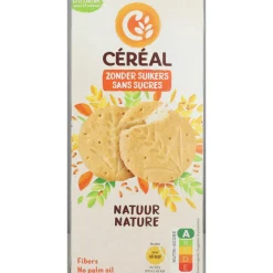 Snacks & Tussendoortjes<Céréal 12x Zandkoekjes Natuur Suikervrij 132 gr