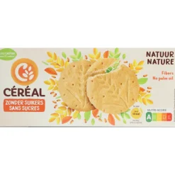 Snacks & Tussendoortjes<Céréal 12x Zandkoekjes Natuur Suikervrij 132 gr