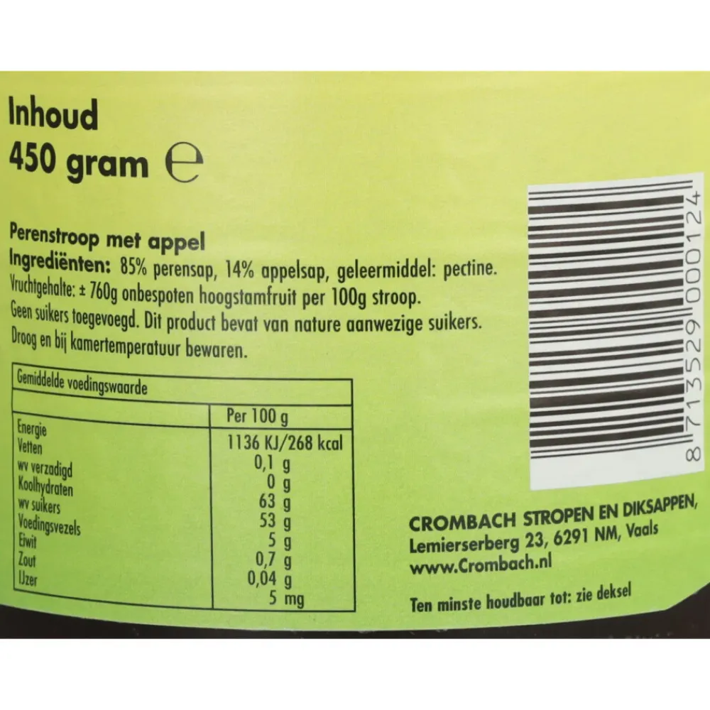 Beleg<Crombach 3x Perenstroop 450 gr