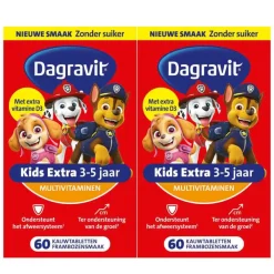 Vitaminen Kind|Multi Vitaminen En Mineralen<Dagravit 2x Multivitamine Kids Extra 3-5 Jaar Paw Patrol 60 Kauwtabletten