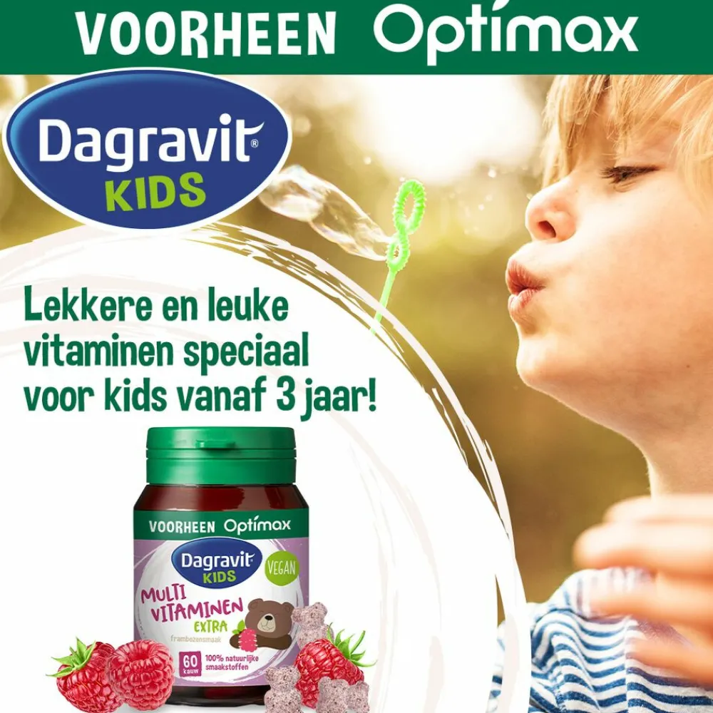 New 2x Natural Kids Multivitaminen Framboos 60 kauwtabletten Vitaminen & Supplementen|Vitaminen Kind