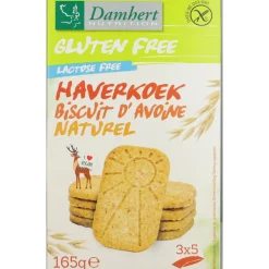 3x Haverkoekjes Naturel Glutenvrij 165 gr^Damhert Best