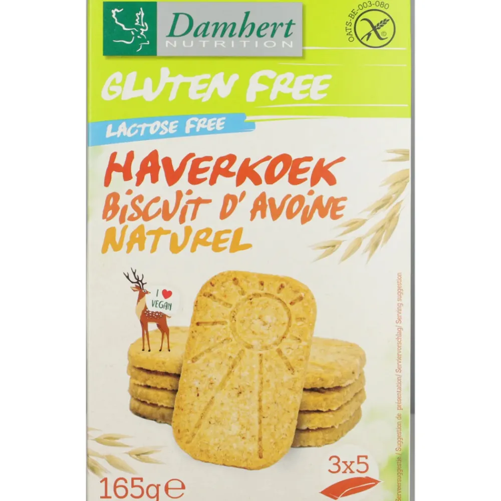 3x Haverkoekjes Naturel Glutenvrij 165 gr^Damhert Best