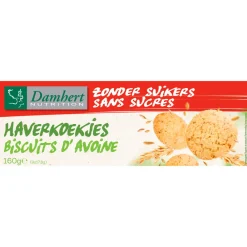 3x Haverkoekjes Zonder Suikers 160 gr^Damhert Hot