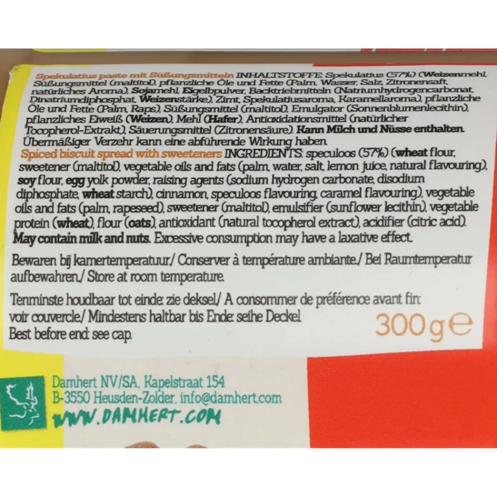 Best 3x Speculoos Pasta Suikervrij 200 gr Beleg