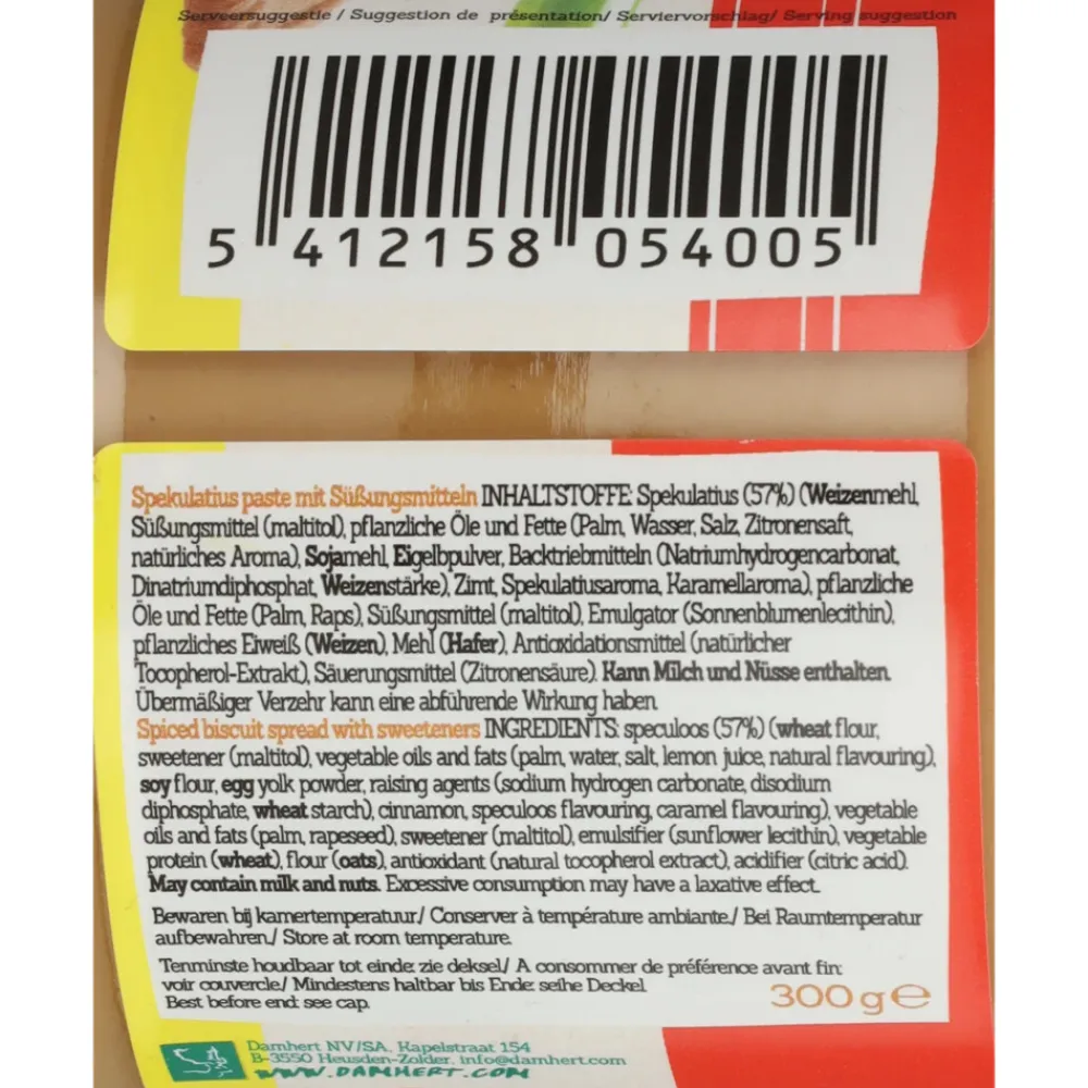 Best 3x Speculoos Pasta Suikervrij 200 gr Beleg