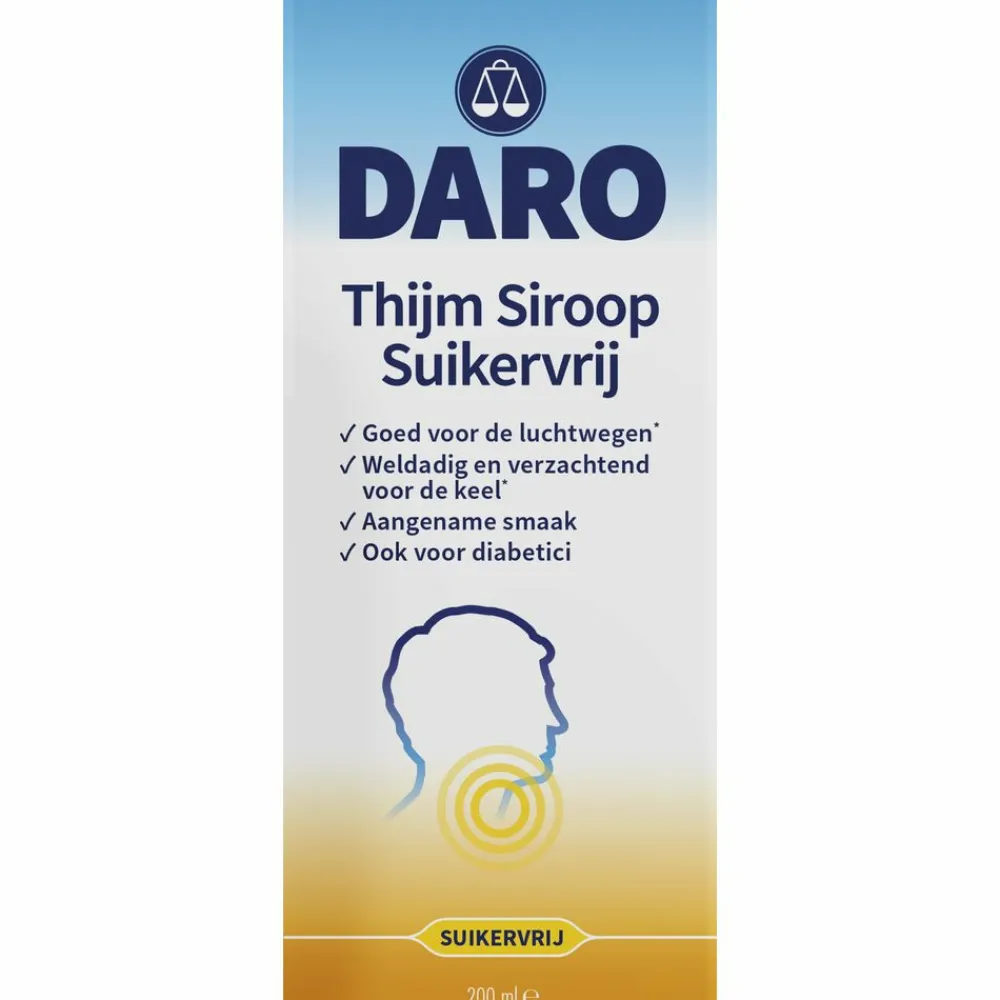 2x Thijmsiroop Suikervrij 200 ml^Daro Online