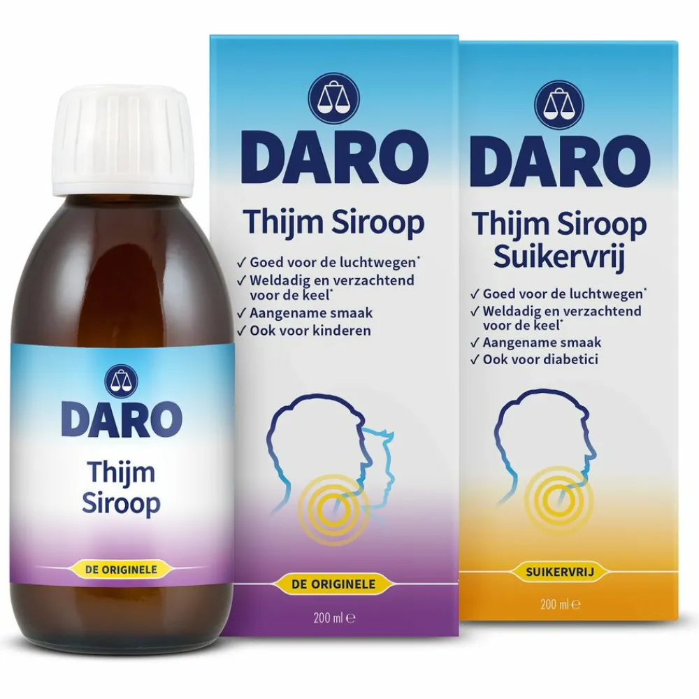 2x Thijmsiroop Suikervrij 200 ml^Daro Online