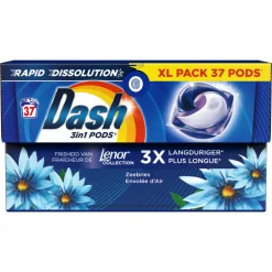 Wasmiddel<Dash 4x Wasmiddelcapsules 4in1 Pods Zeebries 37 stuks