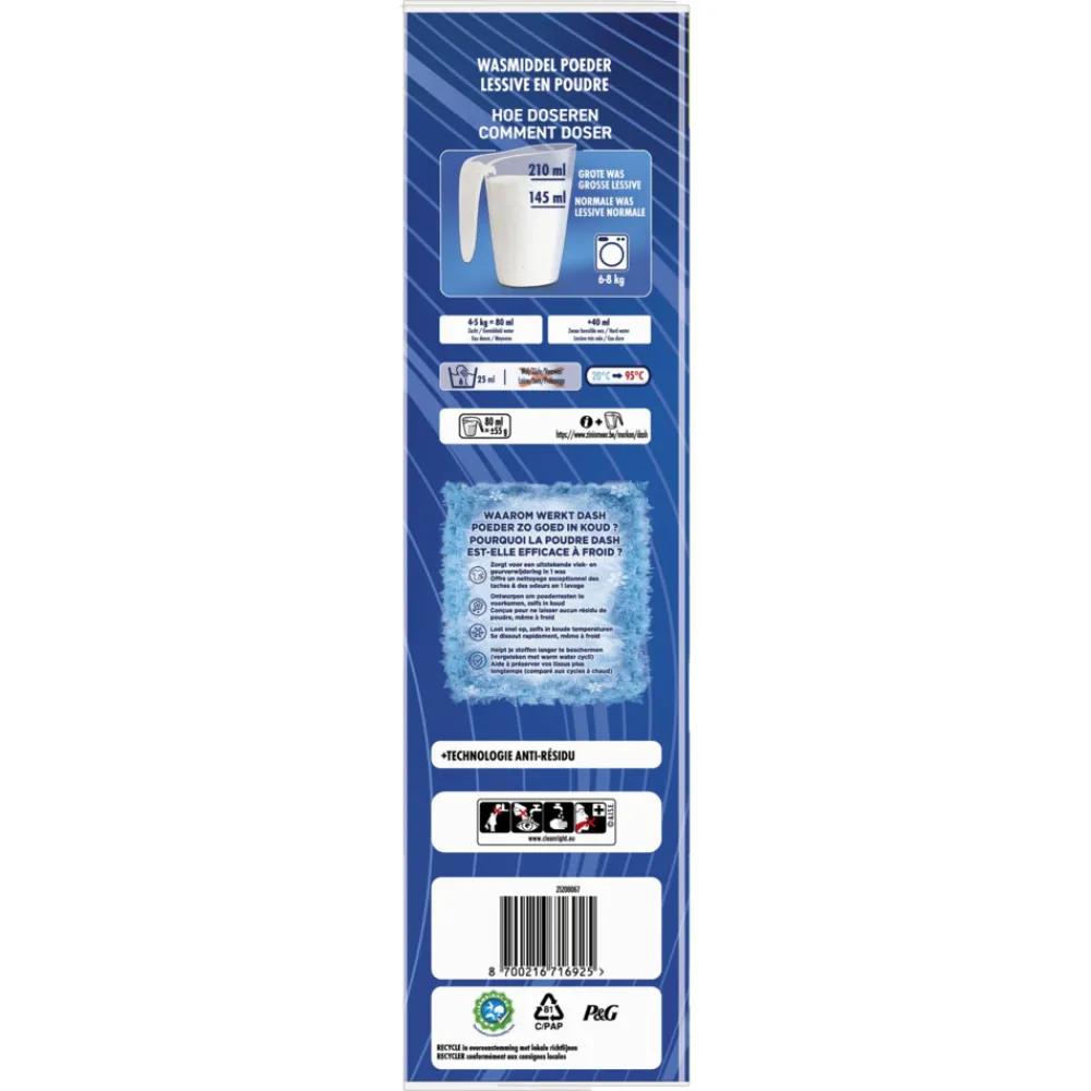 Clearance 2x Waspoeder Wasdraad Fris 80 Wasbeurten 4,4 kg Wasmiddel