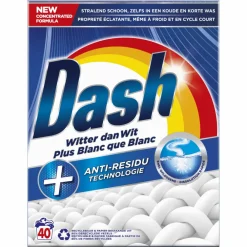 New 3x Waspoeder Witter dan Wit 40 Wasbeurten 2,4 kg Wasmiddel