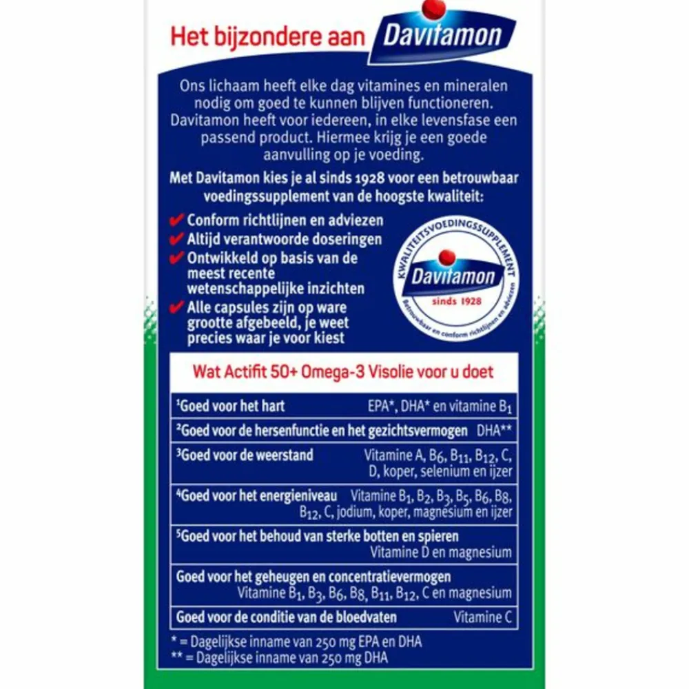 New 2x Actifit 50+ Omega-3 Visolie 90 capsules Mineralen