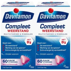 Discount 2x Compleet Weerstand Bosvruchten 60 kauwtabletten Multi Vitaminen En Mineralen