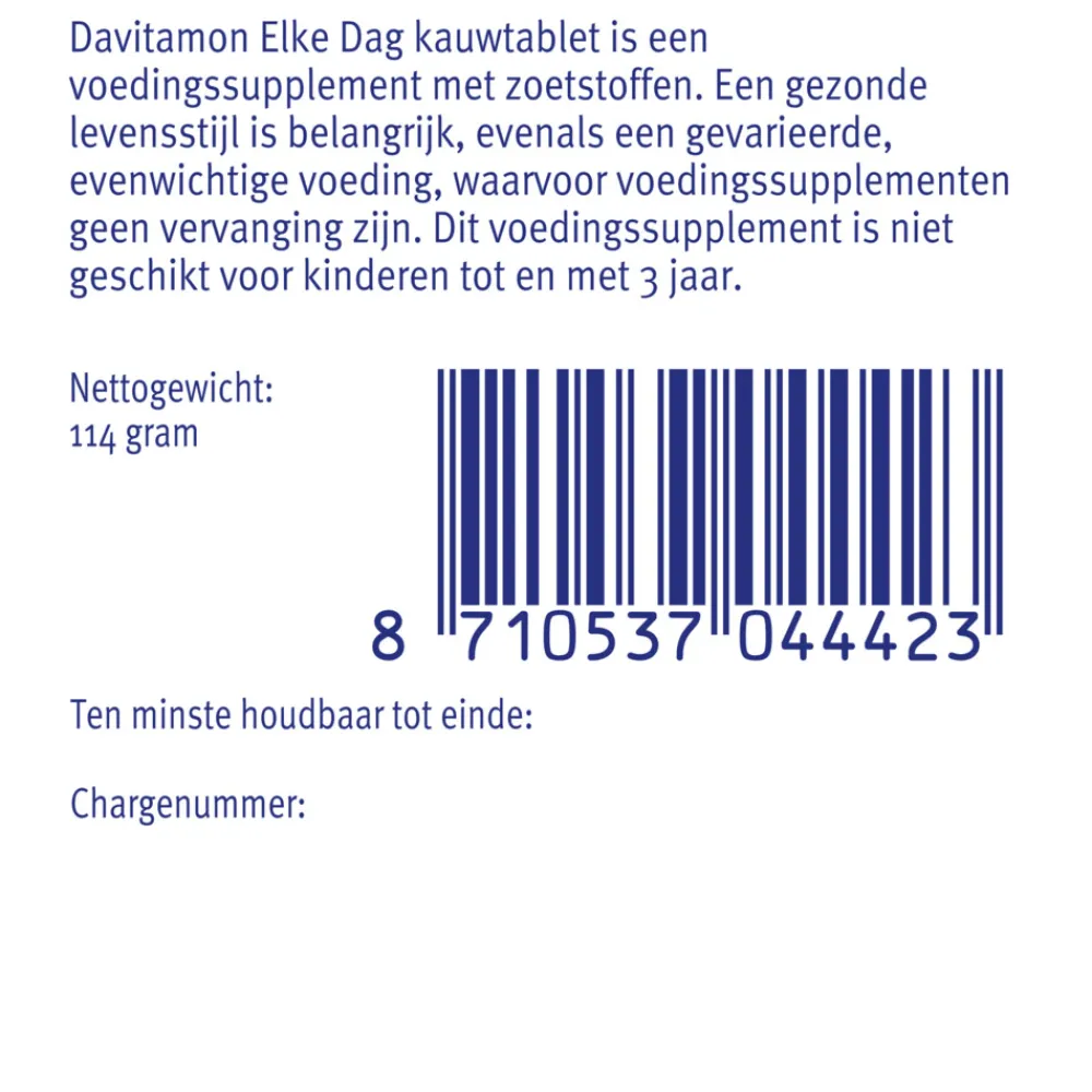 2x Elke Dag 60 kauwtabletten^Davitamon Outlet